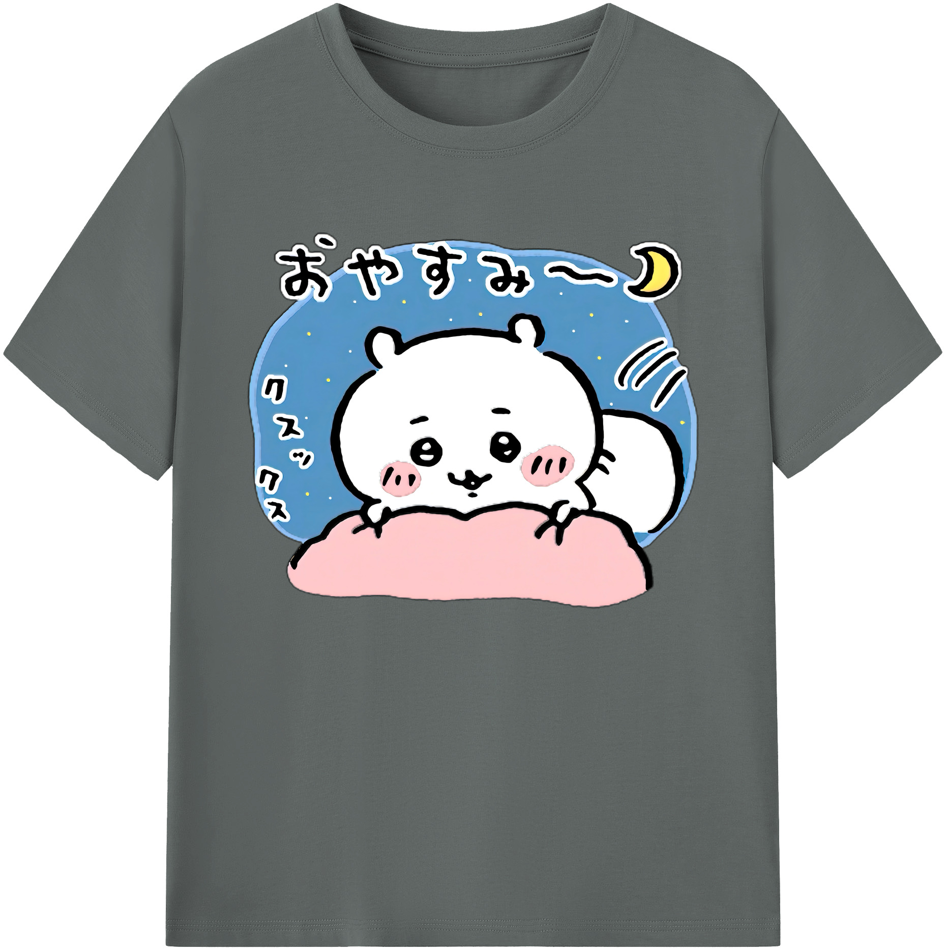 （画像用） ちいかわ ちいかわ Chii-kawa chiikawa 綿100％ メンズ半袖Tシャツ｜肌触りやわらか＆通気性